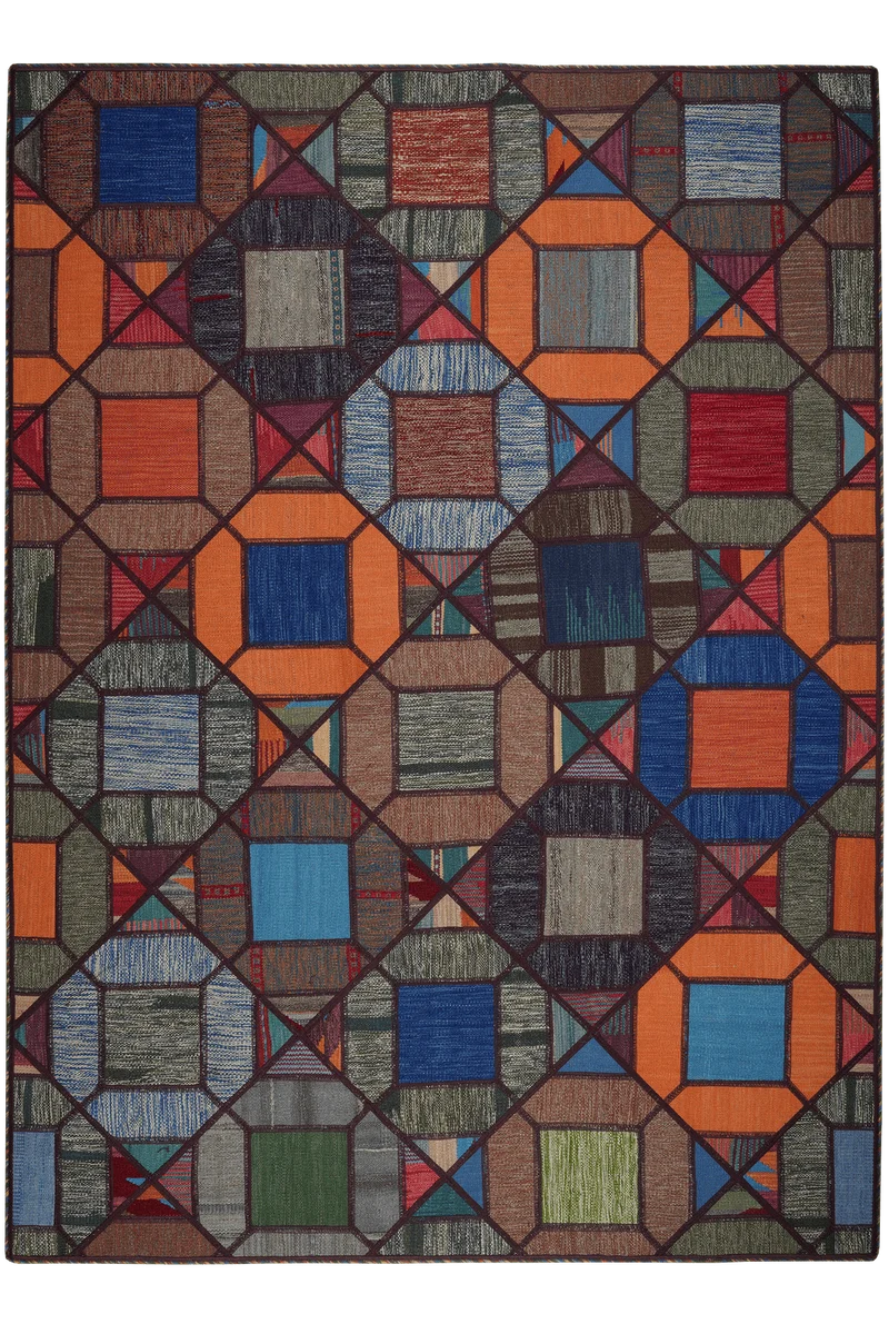 Kelim Tekkeh · Handgewebt – Bunt, 233x169 cm