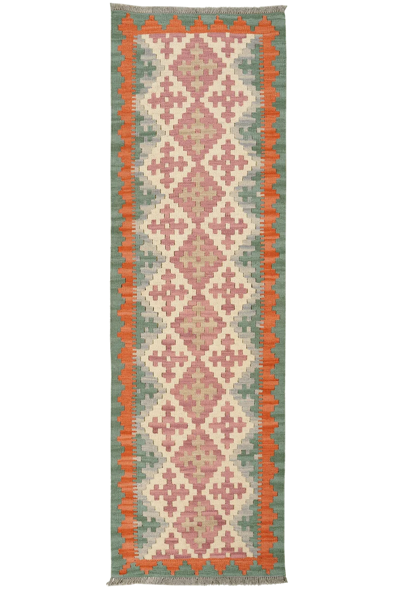 Kelim Gashgai · Handgewebt – Beige, 197x60 cm
