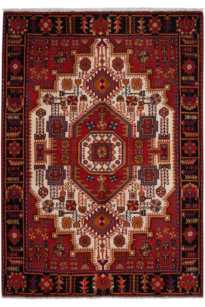 Nahavand · Handgeknüpft – Beige, 201x143 cm