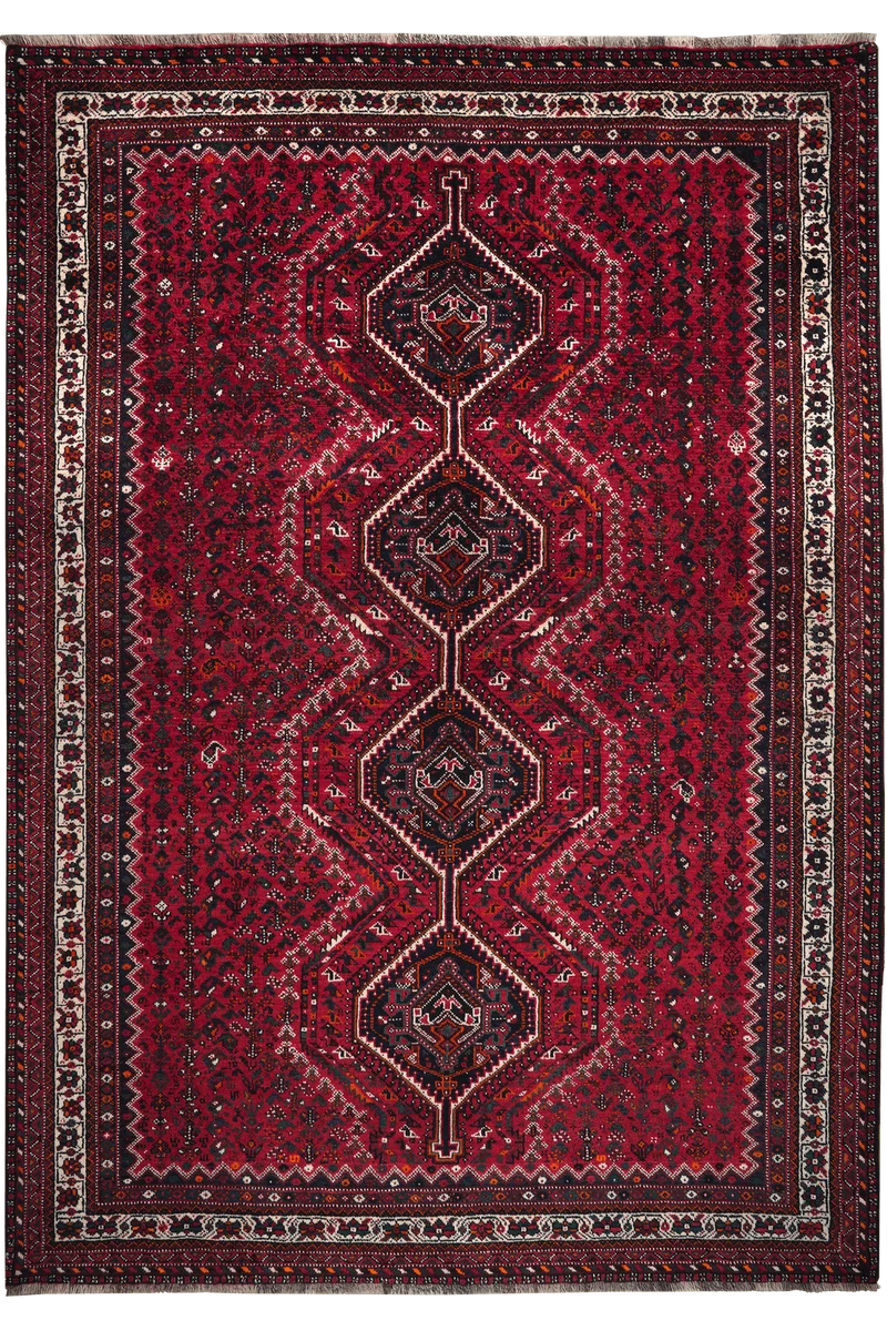 Shiraz · Handgeknüpft – Rot, 304x214 cm