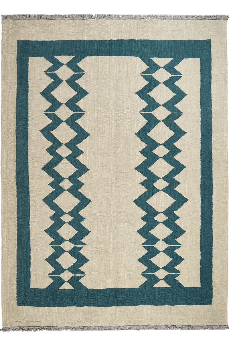 Kelim Gashgai · Handgewebt – Beige, 198x146 cm