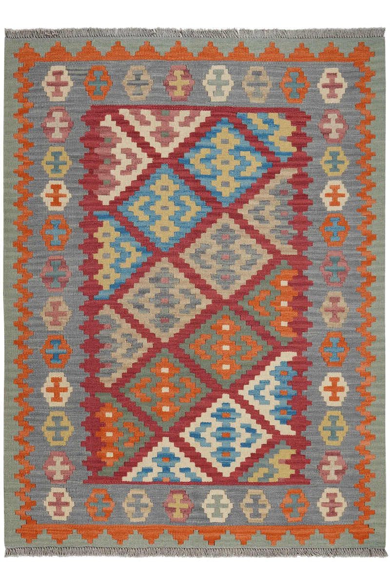 Kelim Gashgai · Handgewebt – Rot, 172x128 cm