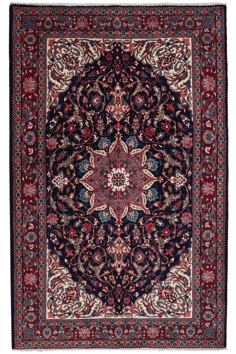 Sarough · Handgeknüpft – Blau, 217x137 cm