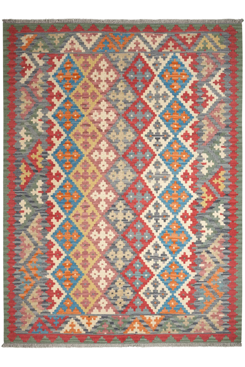 Kelim Gashgai · Handgewebt – Bunt, 235x175 cm