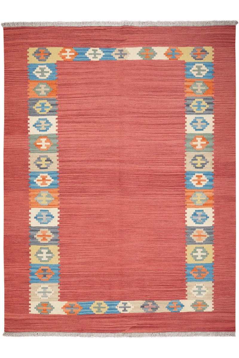 Kelim Gashgai · Handgewebt – Rot, 201x151 cm