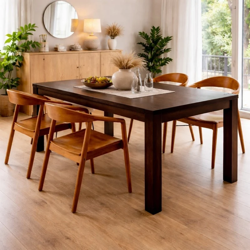 Esstisch PRANZO 160cm Dark-Brown-M Akazie