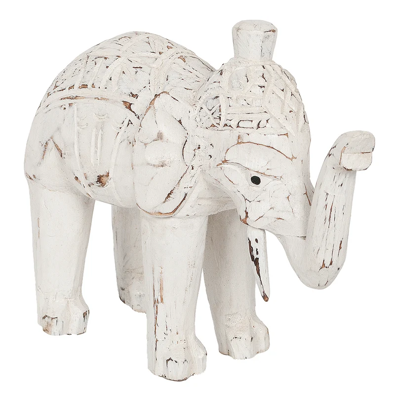 Massivholz Buchstütze DUMBO-SMALL 25cm White Wash Albasia