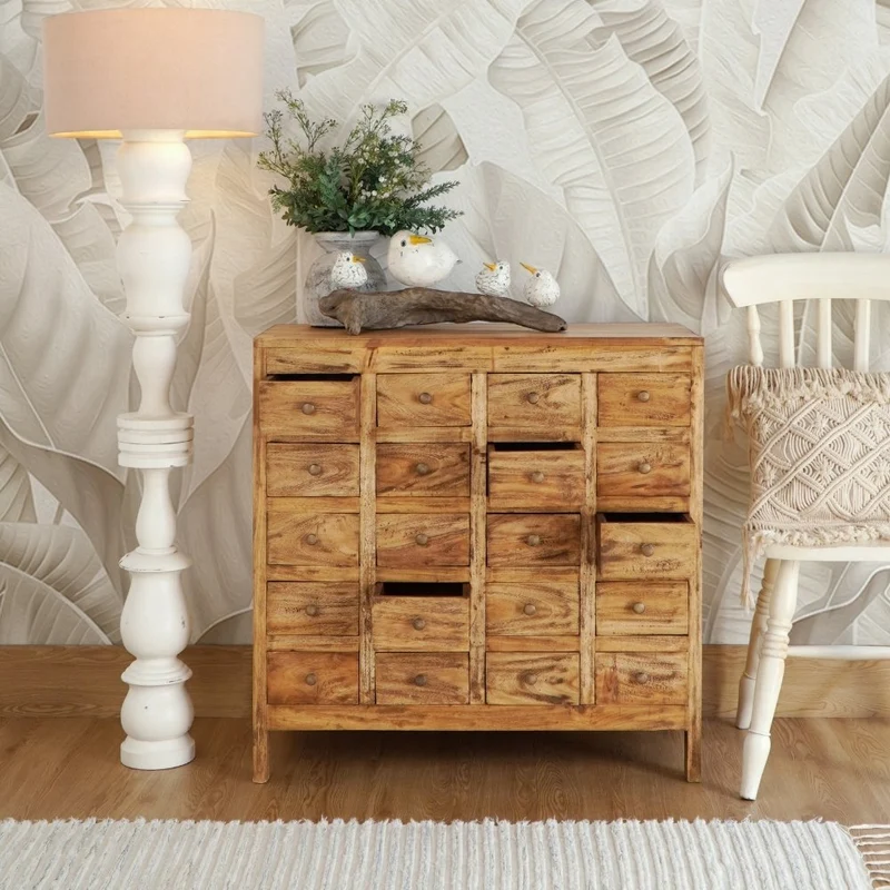 Kommode MALTA Mahagoni Antik-Natural