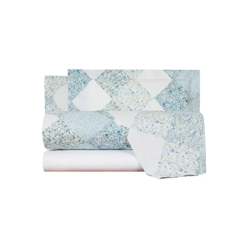 Completo Lenzuola patch fleuri Floreale in Percalle