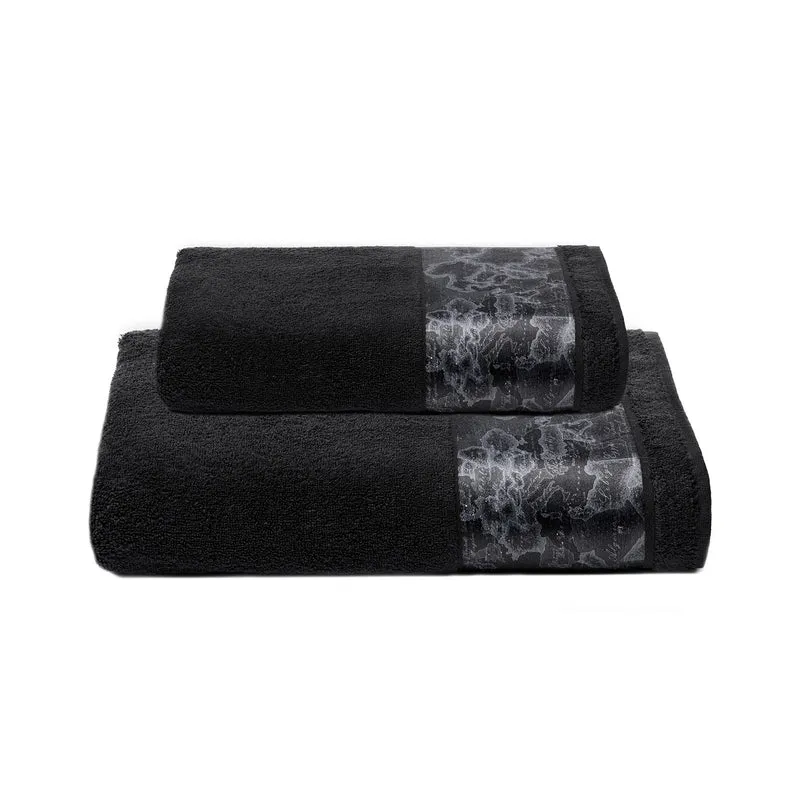 Asciugamano con Ospite Geo Night in Cotone 480 gr/mq