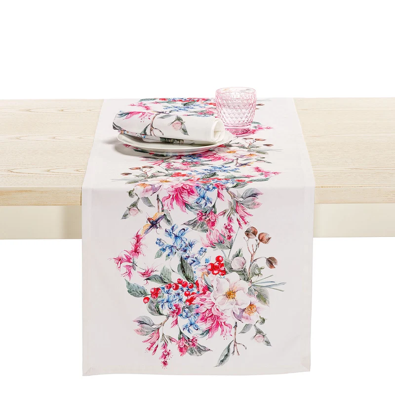 Runner tavola country Floreale in Cotone