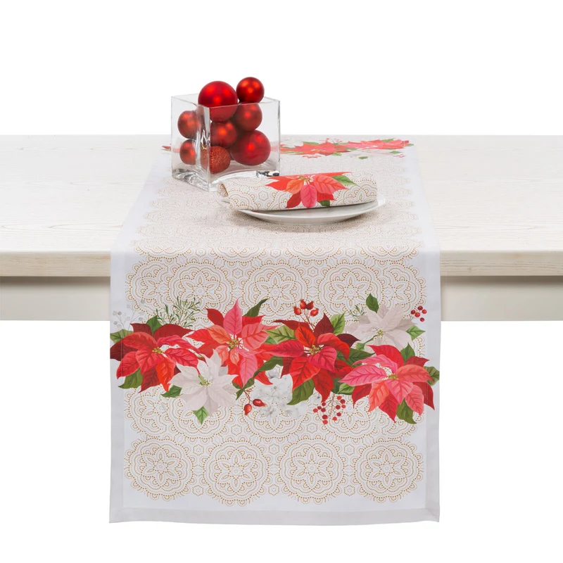 Runner tavola luce Natale in Cotone