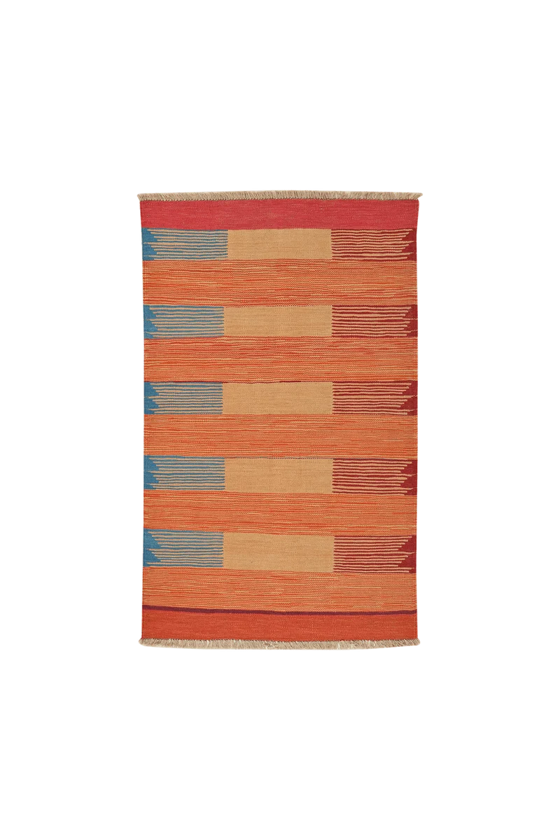 Kelim Gashgai · Handgewebt – Orange, 150x93 cm