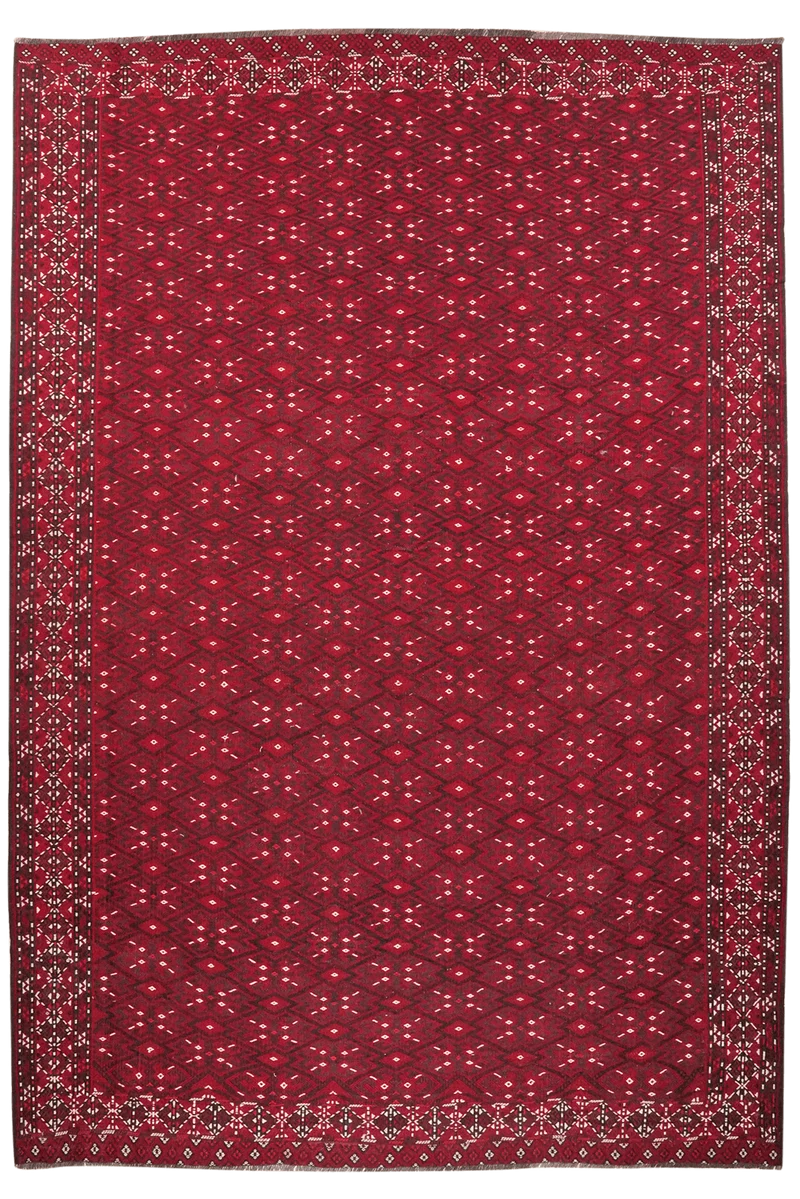 Kelim Turkman · Handgewebt – Rot, 323x223 cm