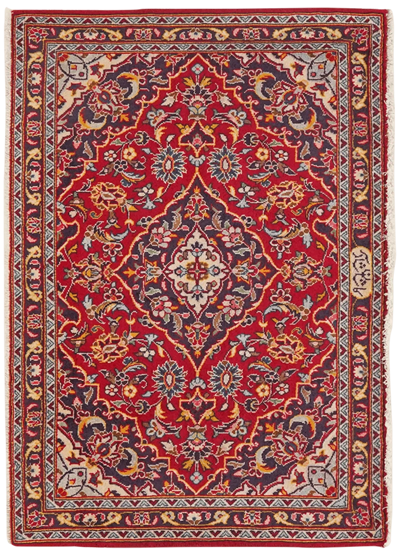 Kashan · Handgeknüpft – Rot, 67x95 cm