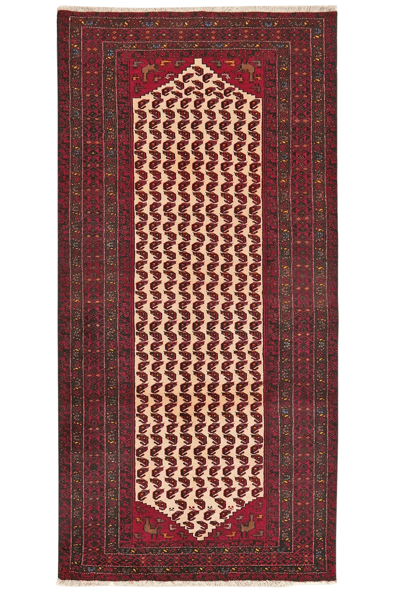 Belutch · Handgeknüpft – Beige, 207x102 cm