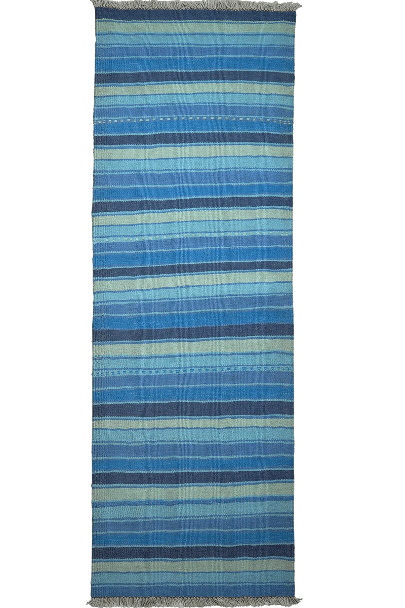 Kelim Gashgai · Handgewebt – Blau, 199x66 cm