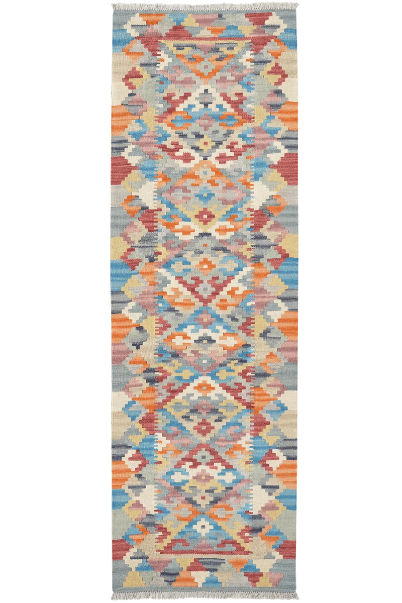 Kelim Gashgai · Handgewebt – Bunt, 197x62 cm