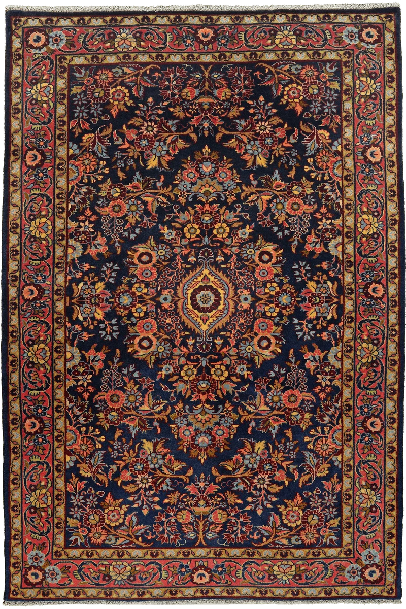 Mehreban · Handgeknüpft – Blau, 200x132 cm