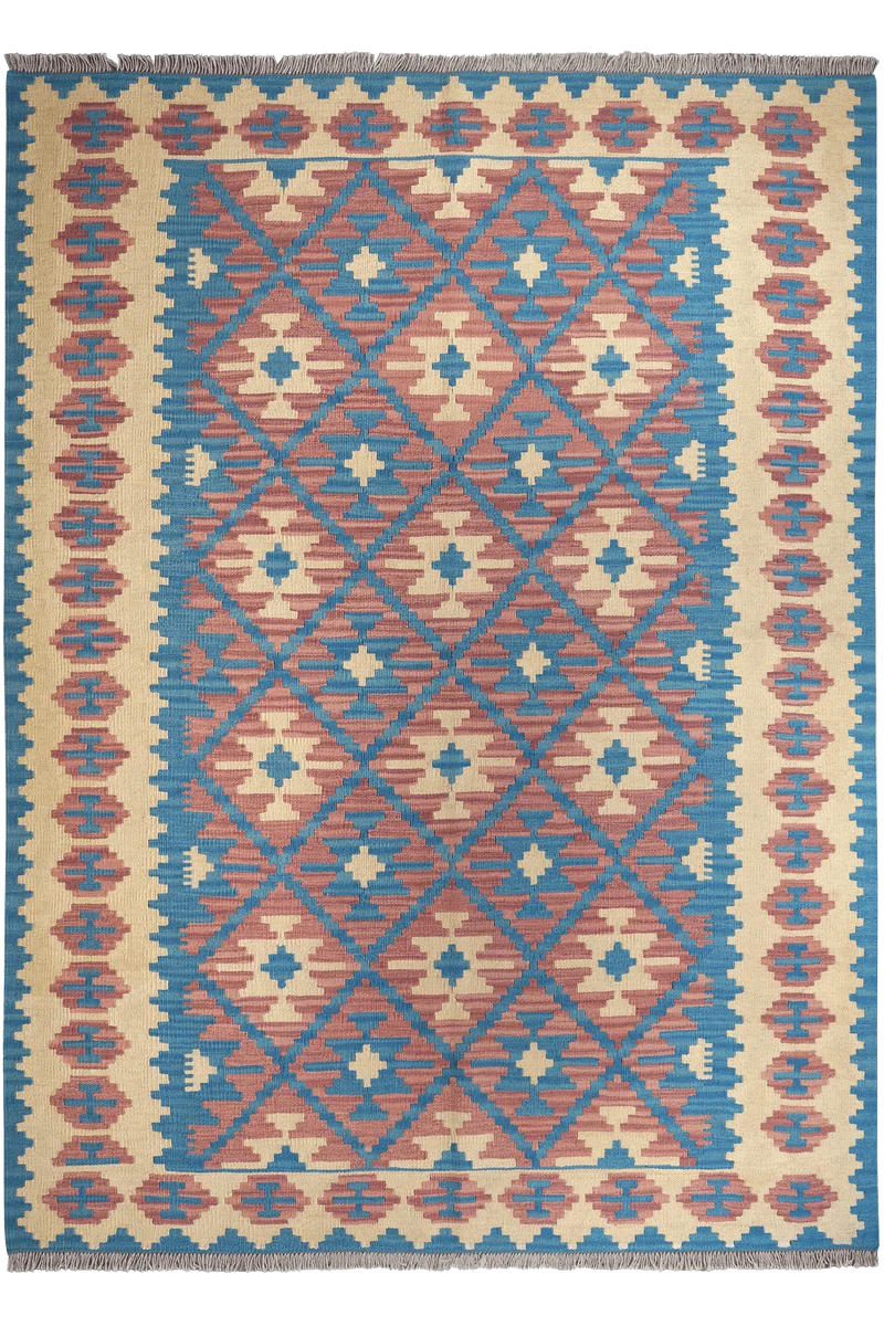 Kelim Gashgai · Handgewebt – Blau, 235x172 cm