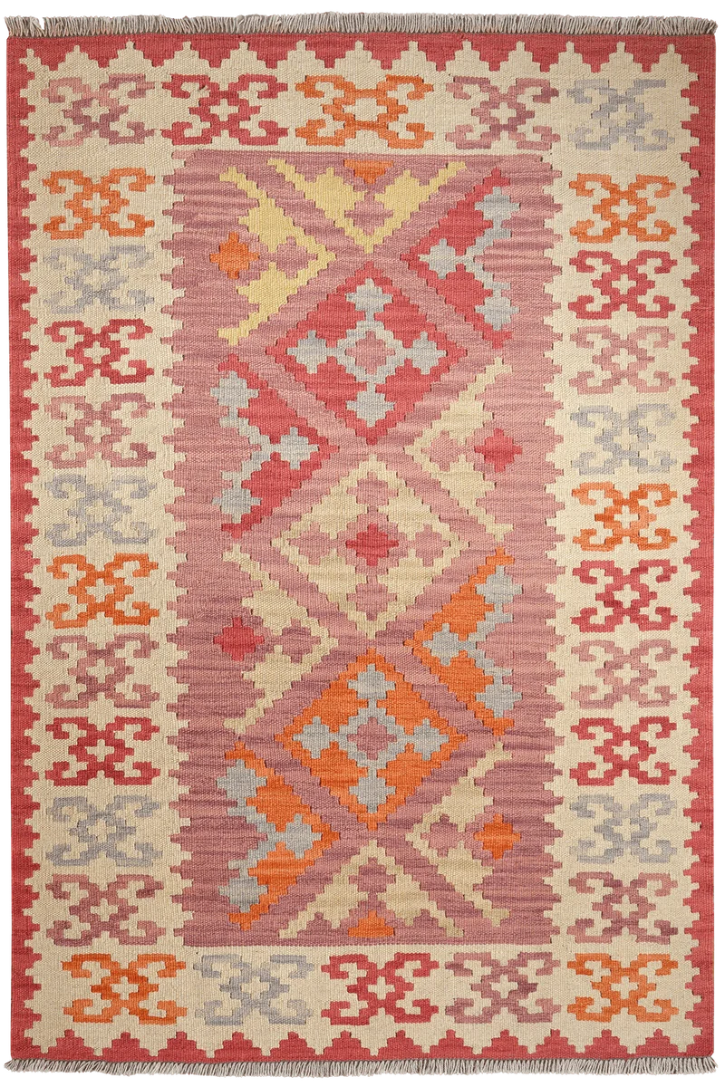 Kelim Gashgai · Handgewebt – Rosa, 173x118 cm