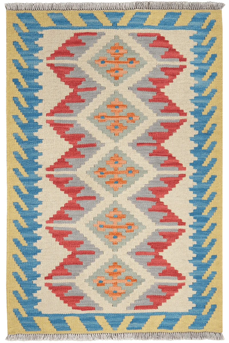 Kelim Gashgai · Handgewebt – Bunt, 123x82 cm
