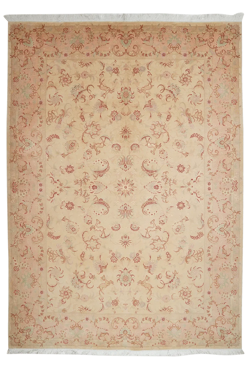 Tabriz 50 Raj · Handgeknüpft – Beige, 237x168 cm