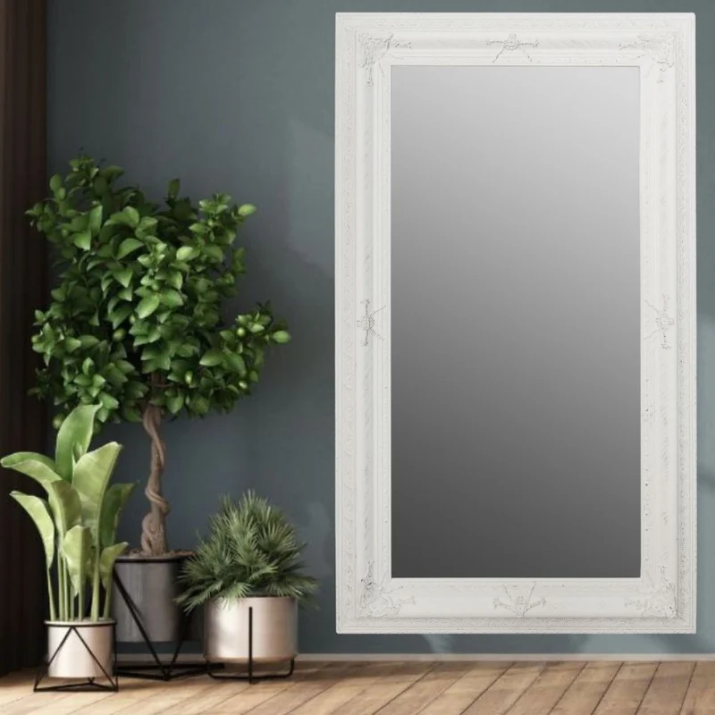 Pompöser Antik Spiegel EVEN 180x100cm Antik-White 15cm Holzrahmen