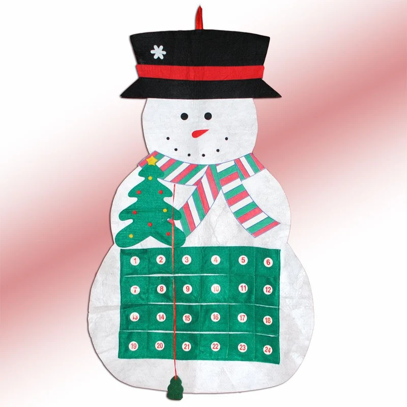 Adventskalender SCHNEEMANN 100cm Weihnachtskalender aus Filz