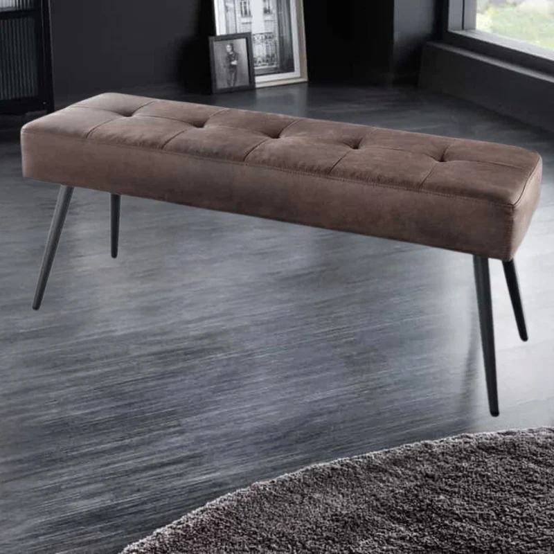 Moderne Polsterbank BELLE 100cm braun Mikrofaser Interieur-Tipp