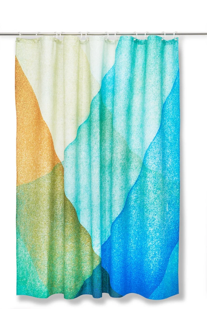 Artist Cotton Shower Curtain "Konklusion" by Astrid Schmid