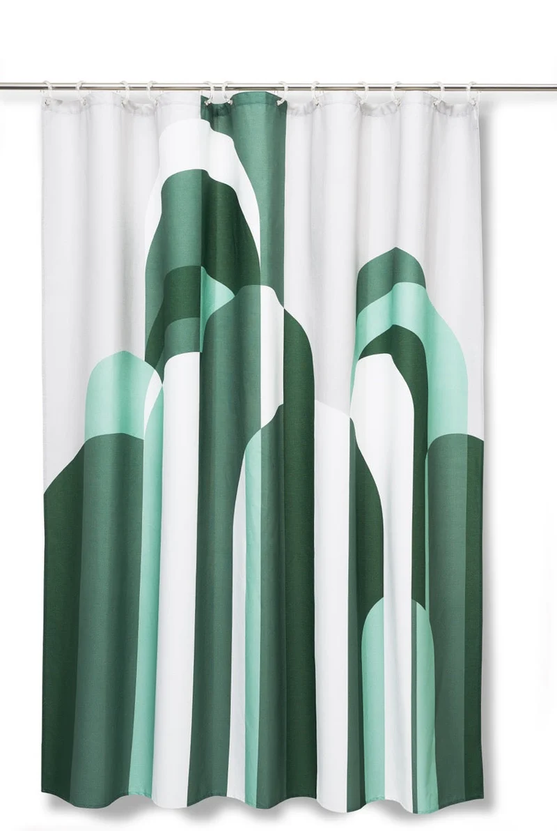 Artist Cotton Shower Curtain "Forest" by Dario Cortese