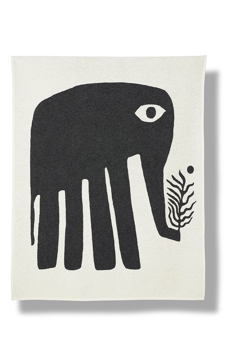 Cotton Blanket & Throw "The Elephant" by David Schmitt