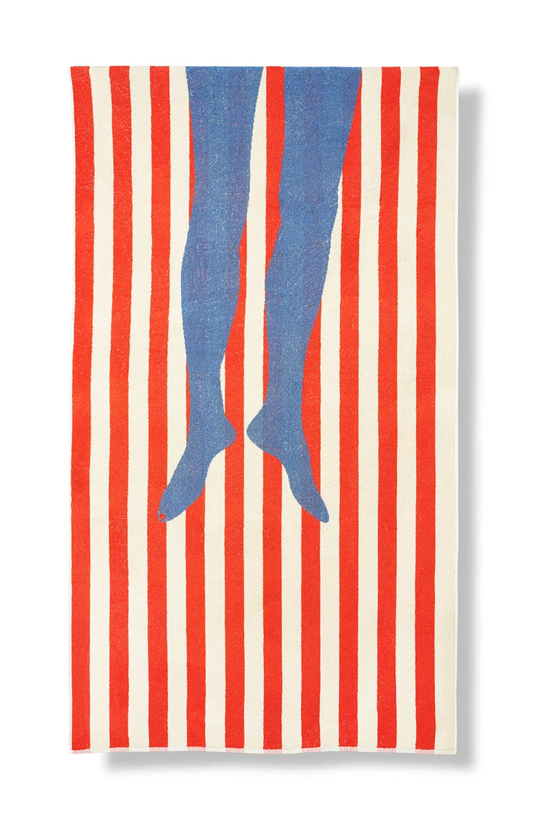 Beach Towel "Legs" by Michele Rondelli XL 100% Cotton