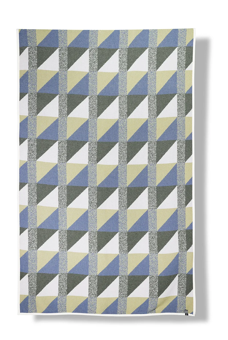Cotton Bedspread or Blanket "Highlander" in Blue Color in XL size