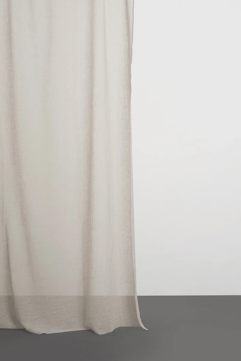 Linen Look Sheer Curtains "Pisa Mesh" in 11 colors