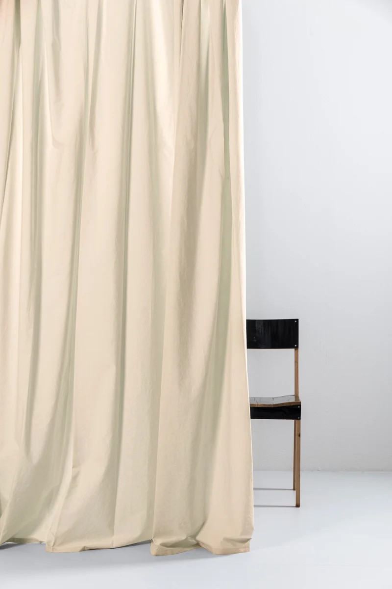 Egyptian Cotton Curtains in Eggshell Color