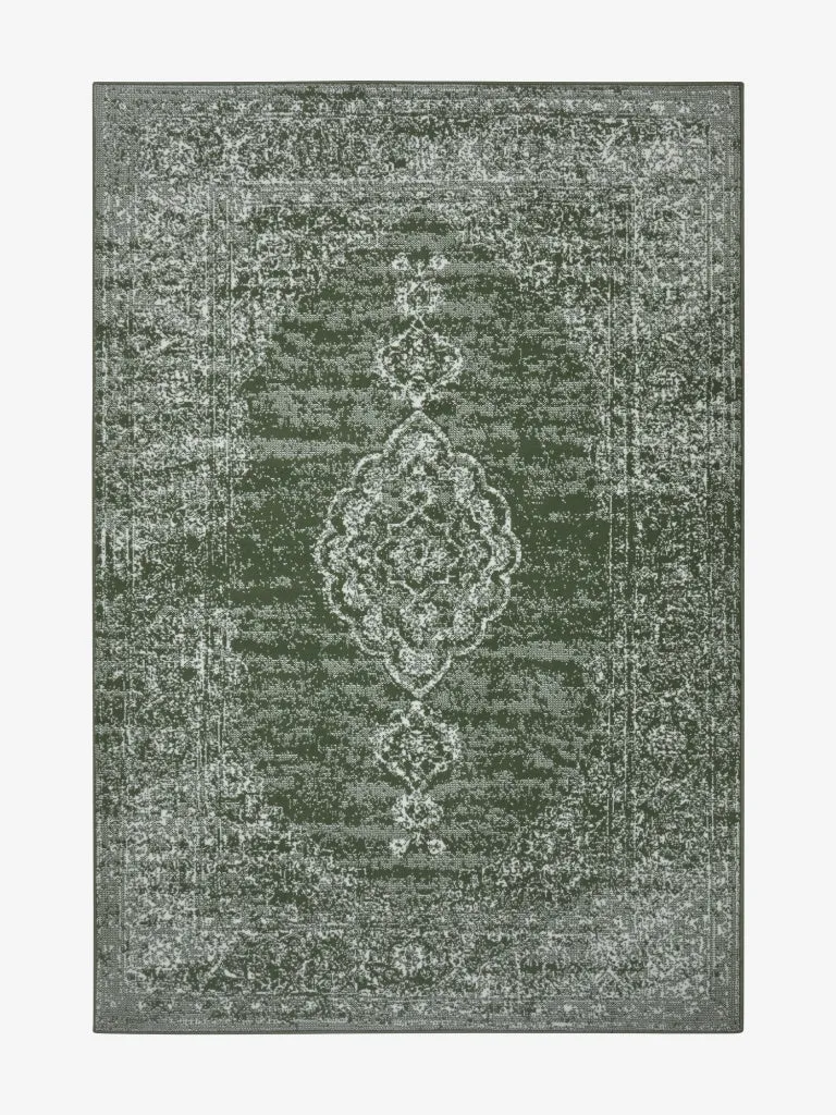 Vintage Teppich Méridional Grün