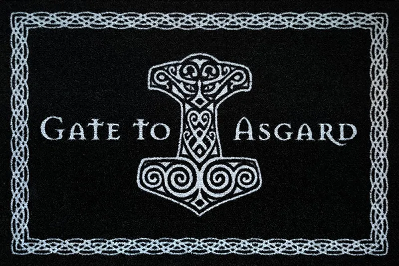 Gate to Asgard Fußmatte schwarz