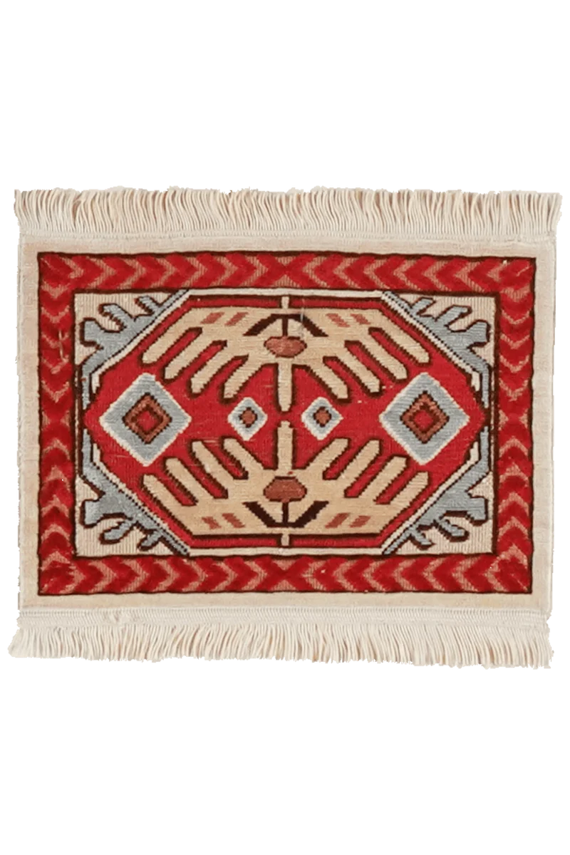 Hereke-Seide · Handgeknüpft – Beige, 23x15 cm