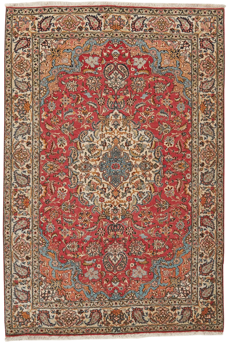 Tabriz Old · Handgeknüpft – Rot, 213x142 cm