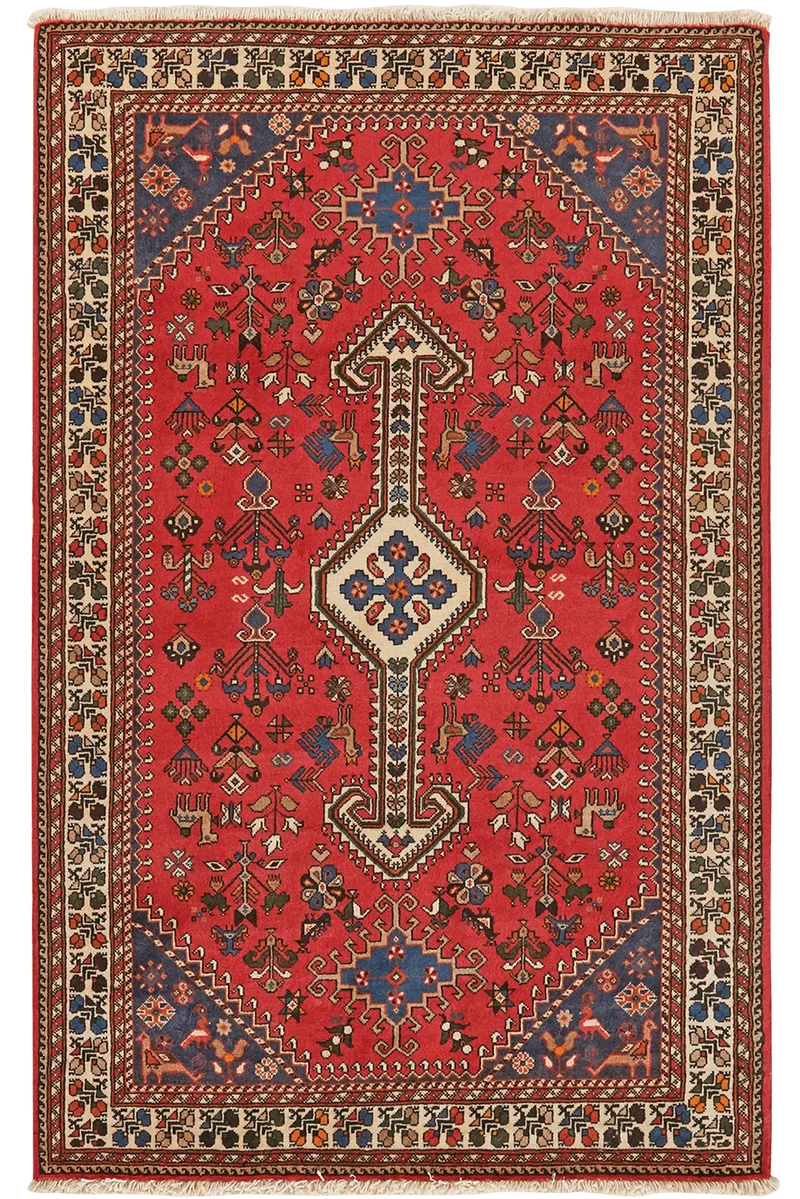 Nasrabad · Handgeknüpft – Rot, 153x100 cm