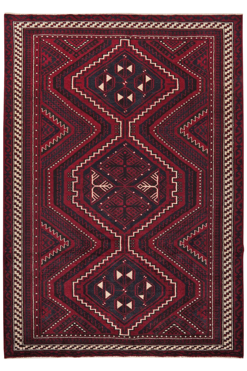 Lori · Handgeknüpft – Rot, 316x222 cm