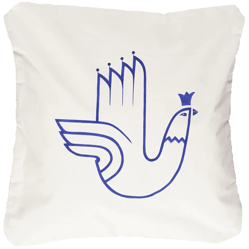 Kelim Kissen · Handgefertigt – Beige, 50x50 cm