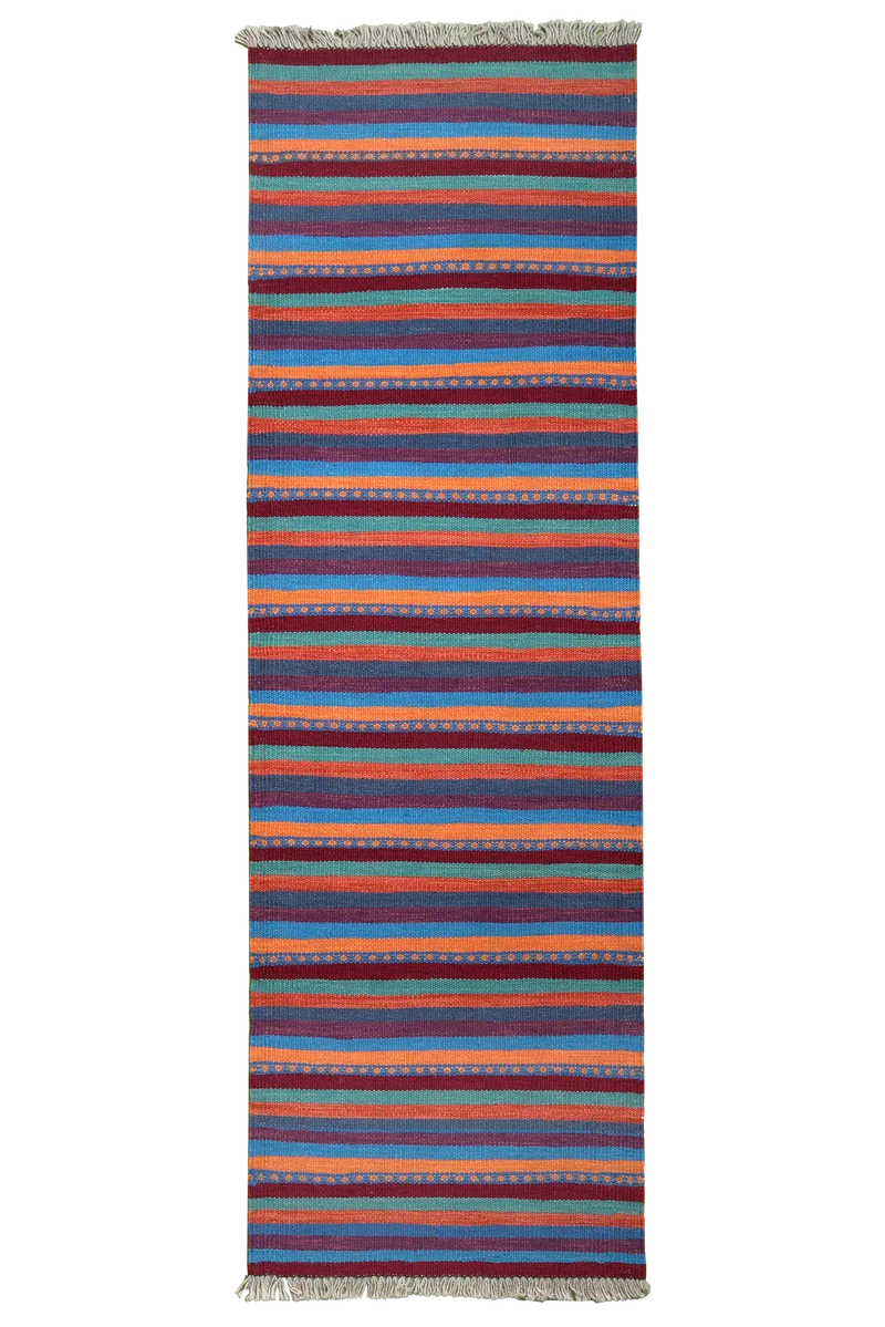 Kelim Gashgai · Handgewebt – Bunt, 194x60 cm
