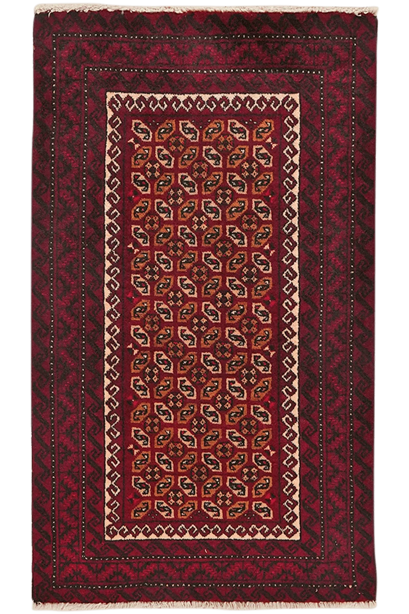 Belutch · Handgeknüpft – Rot, 100x59 cm