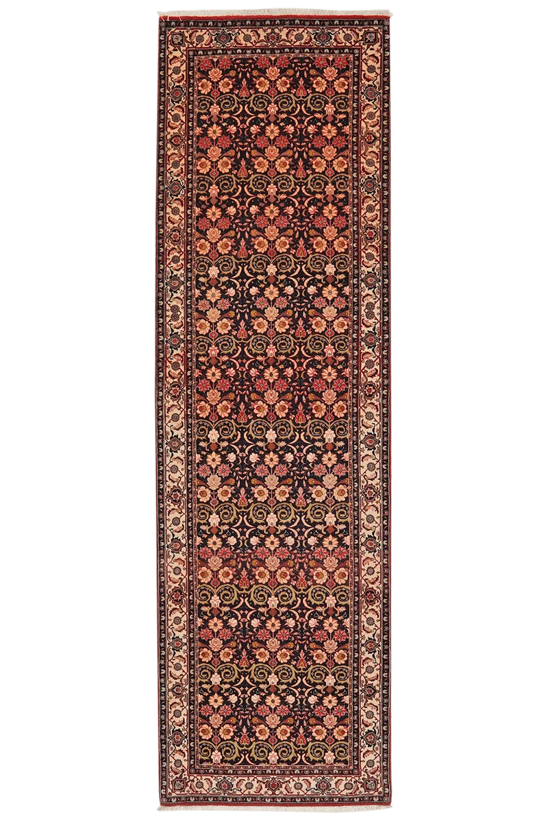 Bidjar Tekkab · Handgeknüpft – Blau, 324x96 cm