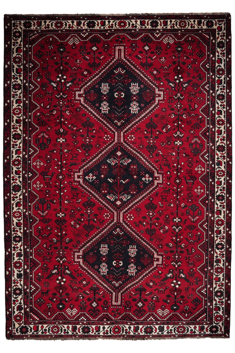 Gashgai · Handgeknüpft – Rot, 291x206 cm