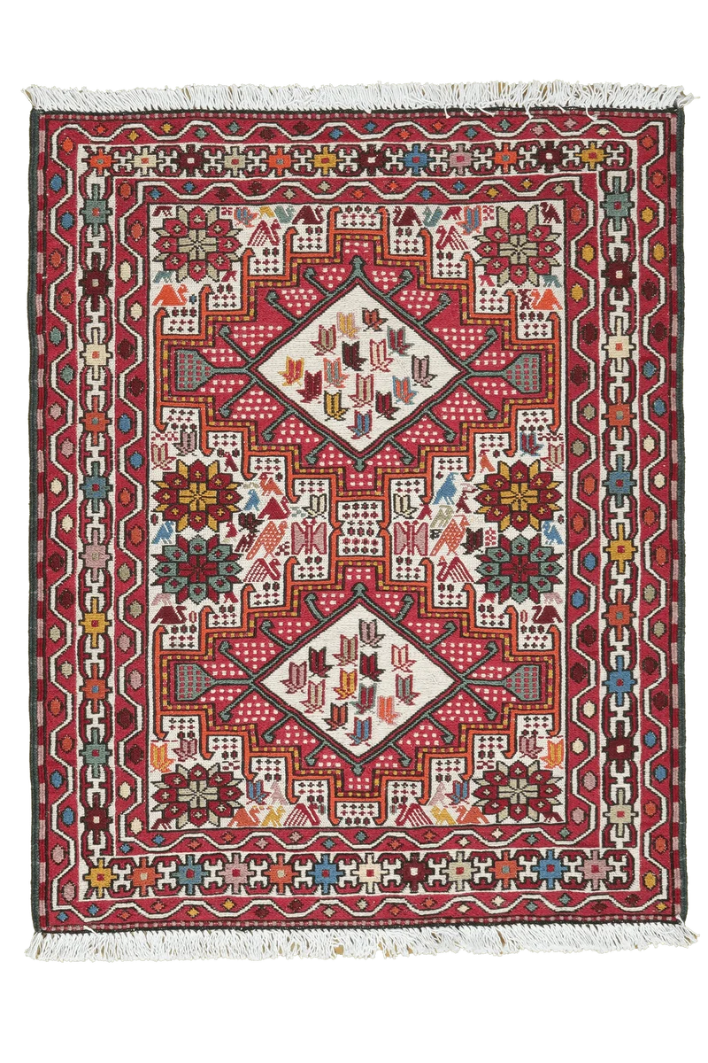 Sumak Shahsavan · Handgewebt – Beige, 99x79 cm