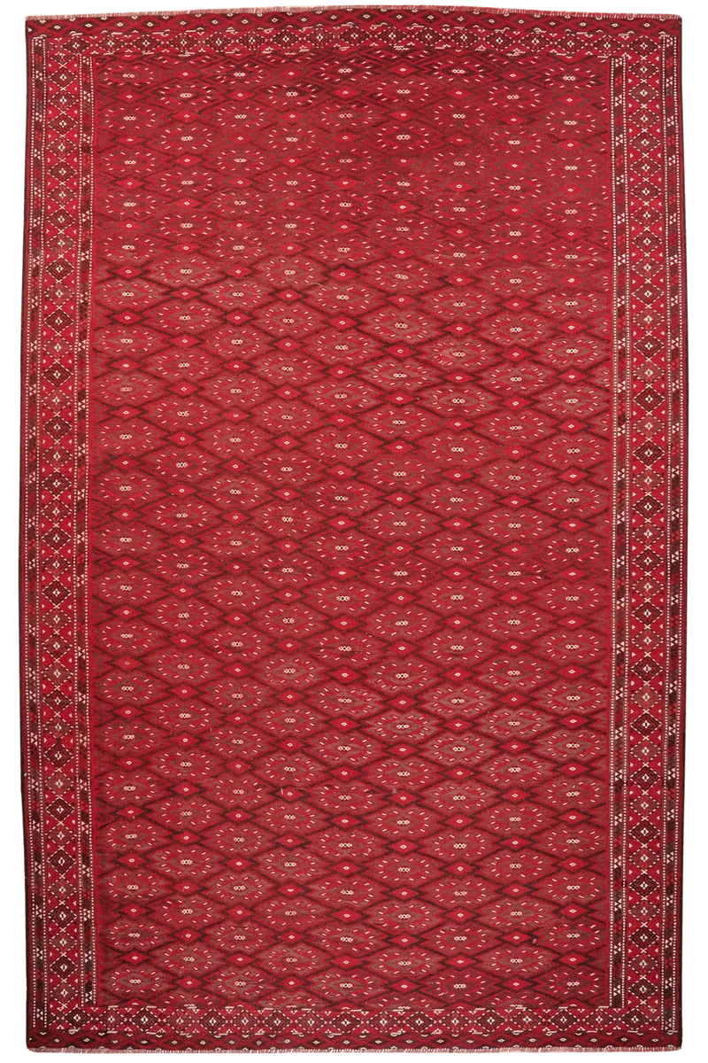 Kelim Turkman · Handgewebt – Rot, 351x228 cm
